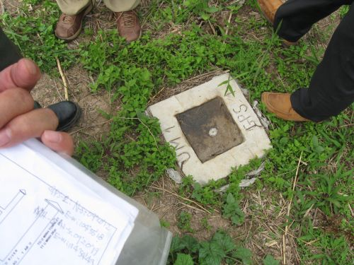 090702_サイト引渡し_サイト調査時にマークしたベンチマーク_090702