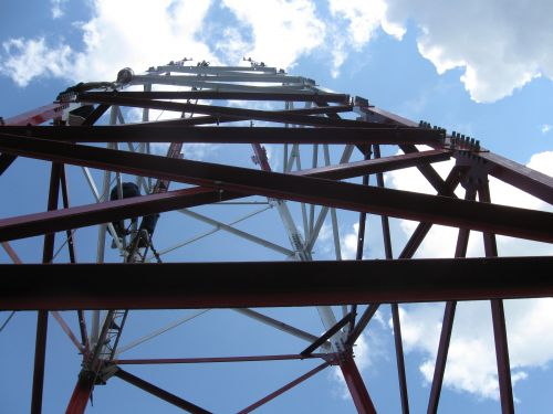 100420_森林火災監視鉄塔施工進捗中(2)_100420